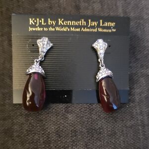 Kenneth Jay Lane Purple Drop Earrings
